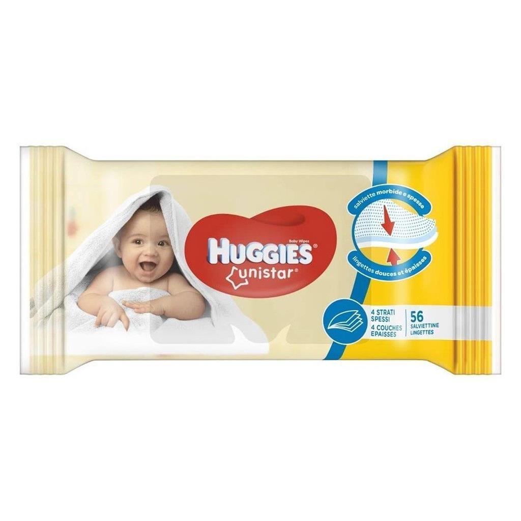 Вологі cepветки Huggies Unistar дитячі 56 шт. (5029053562391)