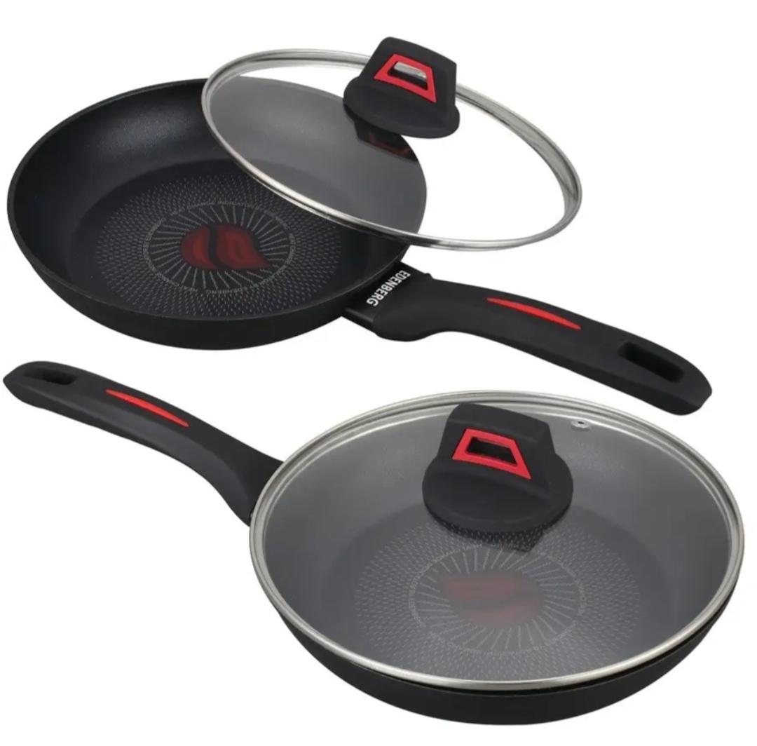 Сковорода со стеклянной крышкой Edenberg с термоиндикатором 20x4,5 см (EB-13081) - фото 6 Сковорода со стеклянной крышкой Edenberg с термоиндикатором 20x4,5 см (EB-13081) - фото 6