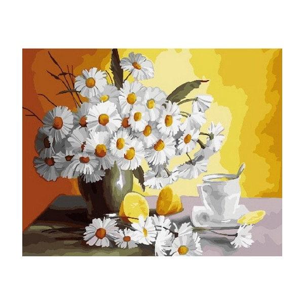 Картина по номерам Brushme GX29442 Ромашки и лимоны 40х50 см (1397617073)