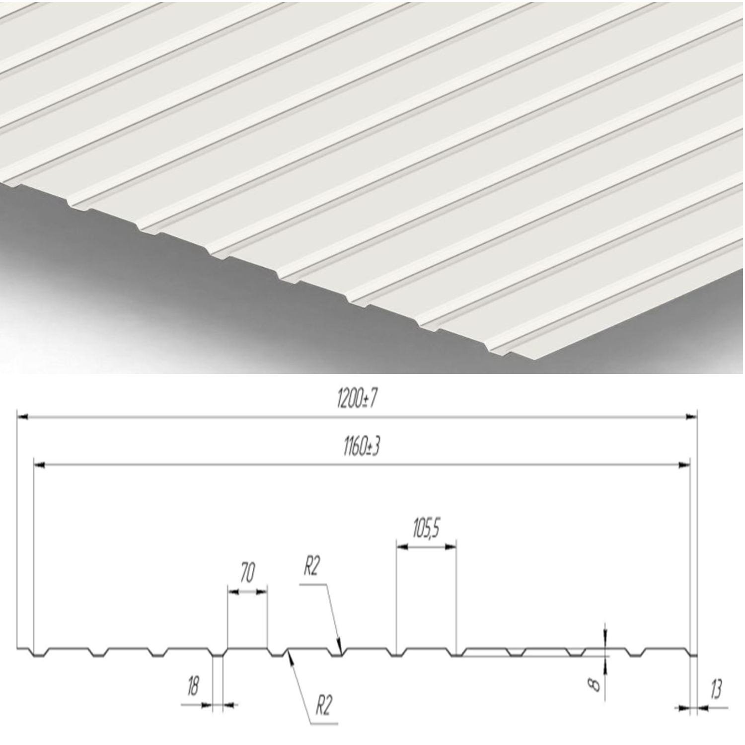 Профнастил Partner С-10 0.45 цинк 120 г/м.кв 1200х2000 мм Ral 9003 полиэстер Белый - фото 2 Профнастил Partner С-10 0.45 цинк 120 г/м.кв 1200х2000 мм Ral 9003 полиэстер Белый - фото 2