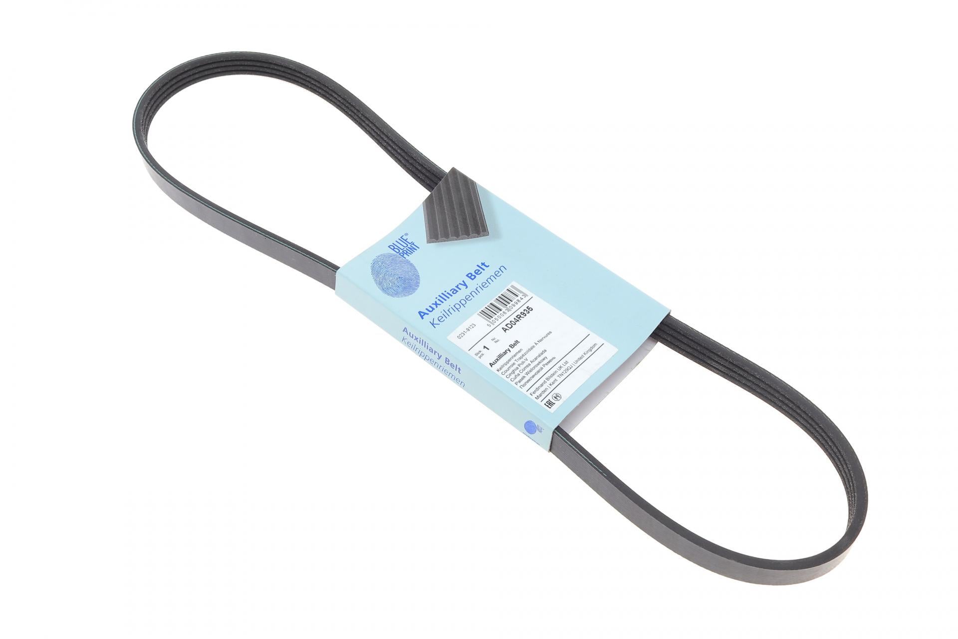 Ремень генератора BLUE PRINT Fiat Fiorino 1.4/1.6i 93-01/Suzuki Liana 1.3-1.6 02-/Mitsubishi Galant 2.0 96-04 (AD04R935)