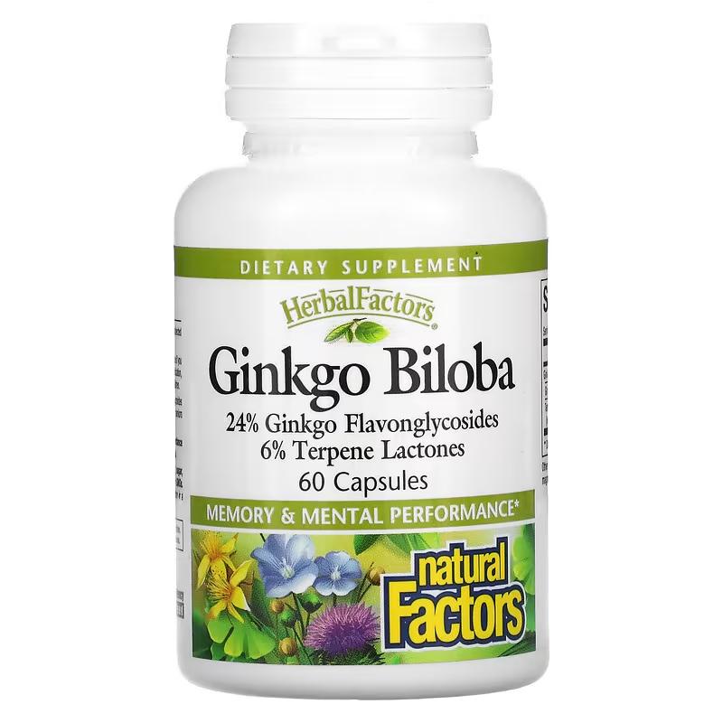 Гинко билоба Natural Factors Ginkgo Biloba 60 капс. (000017789)