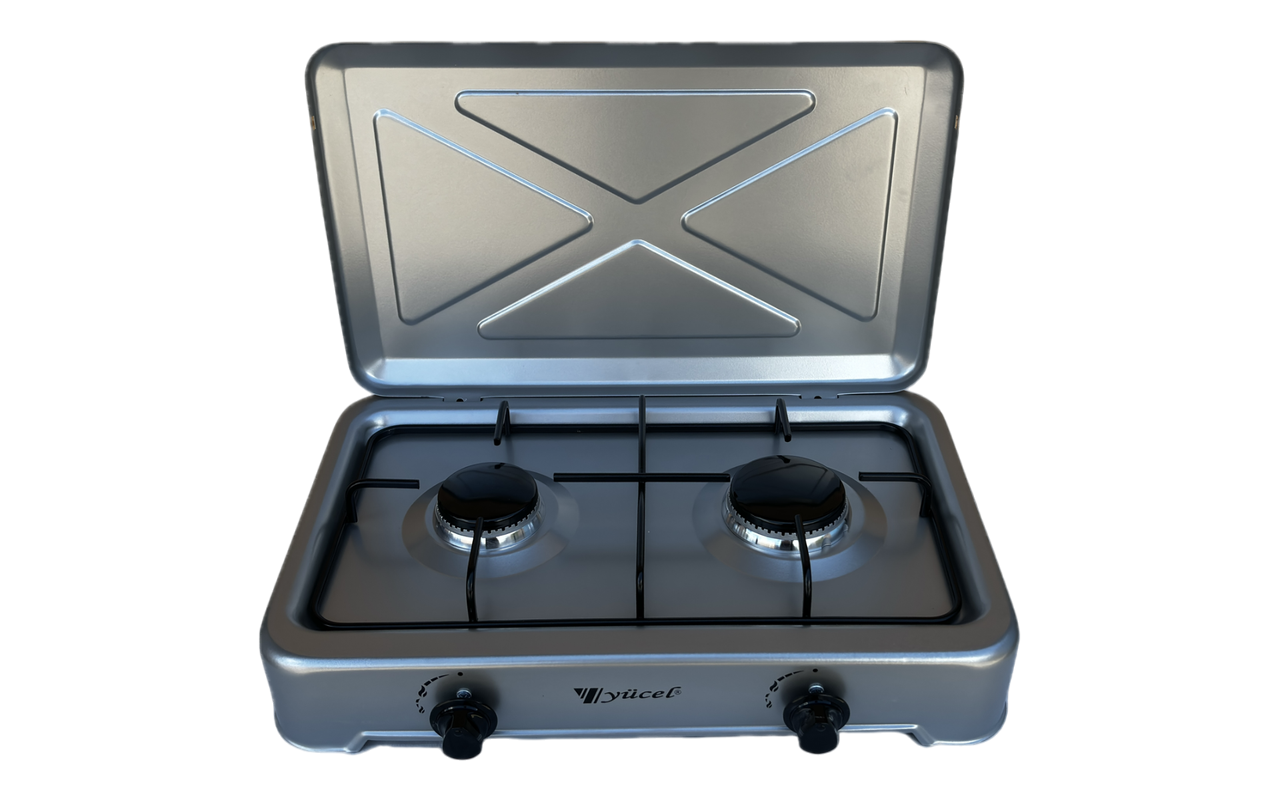 Таганок Yucel O-200-LPG 2-х газовий конфорковий Grey (2224966713)