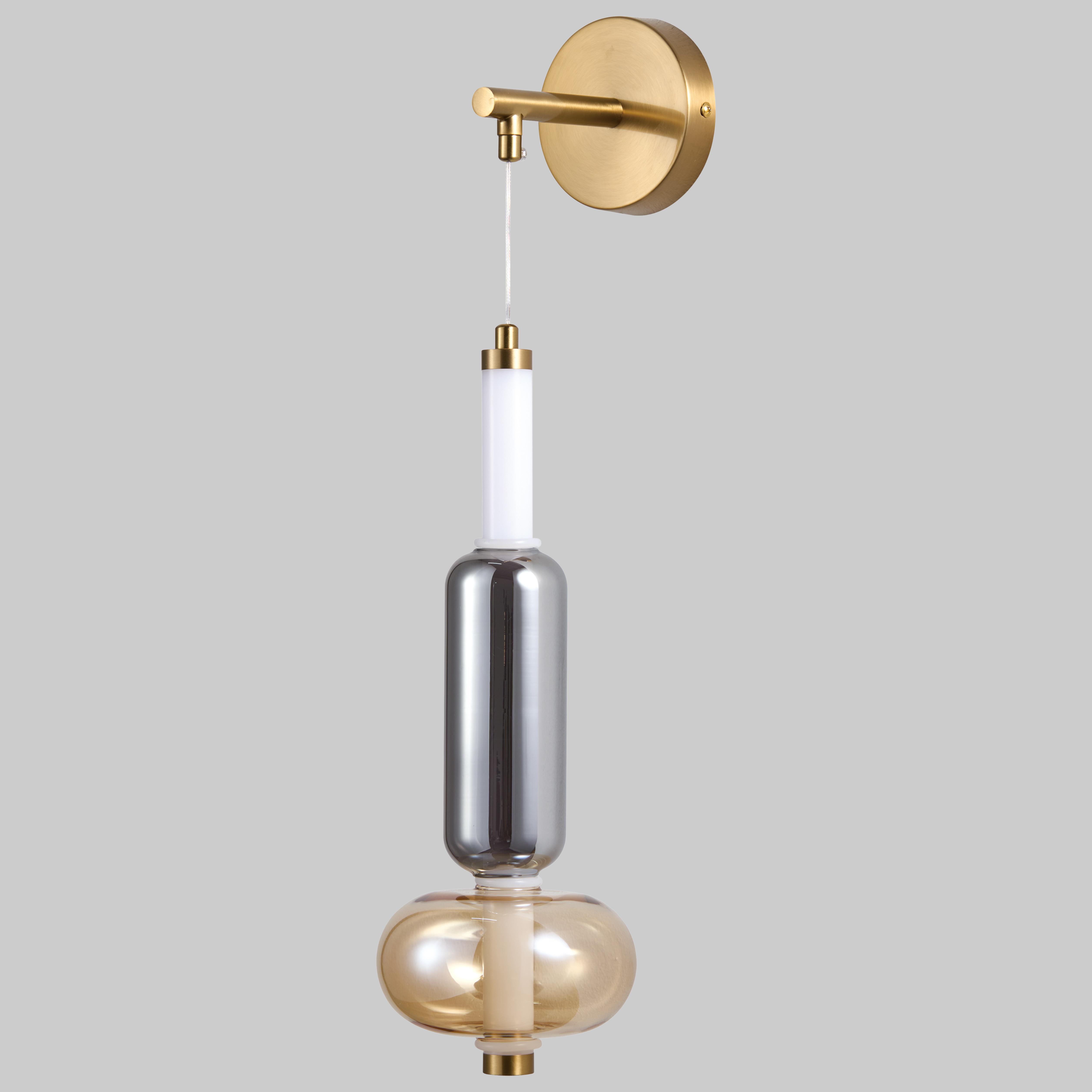 Светильник/бра настенный стеклянный 5W Бронзовый (88-W39331 AB/SM/AM)