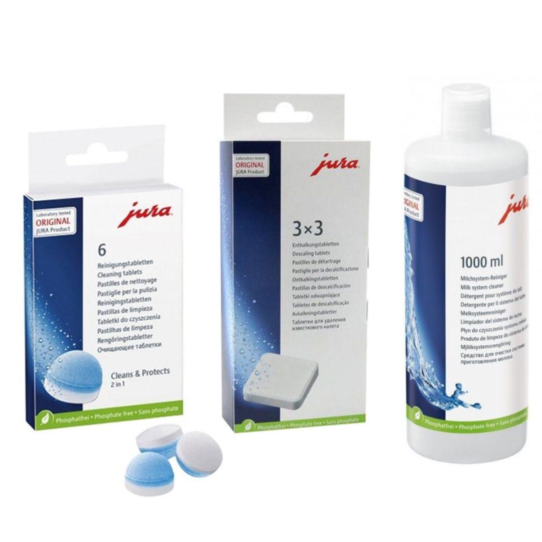 Набор для обслуживания кофемашин Jura таблетки от накипи 9 шт./Таблетки от кофейных масел/жиров Jura 6