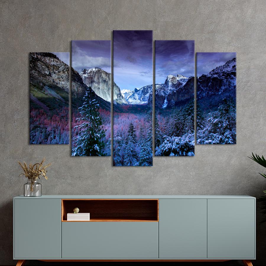 Картина природа Зима на национальном природном парке Йосемити 187x119 см (A1110-5)