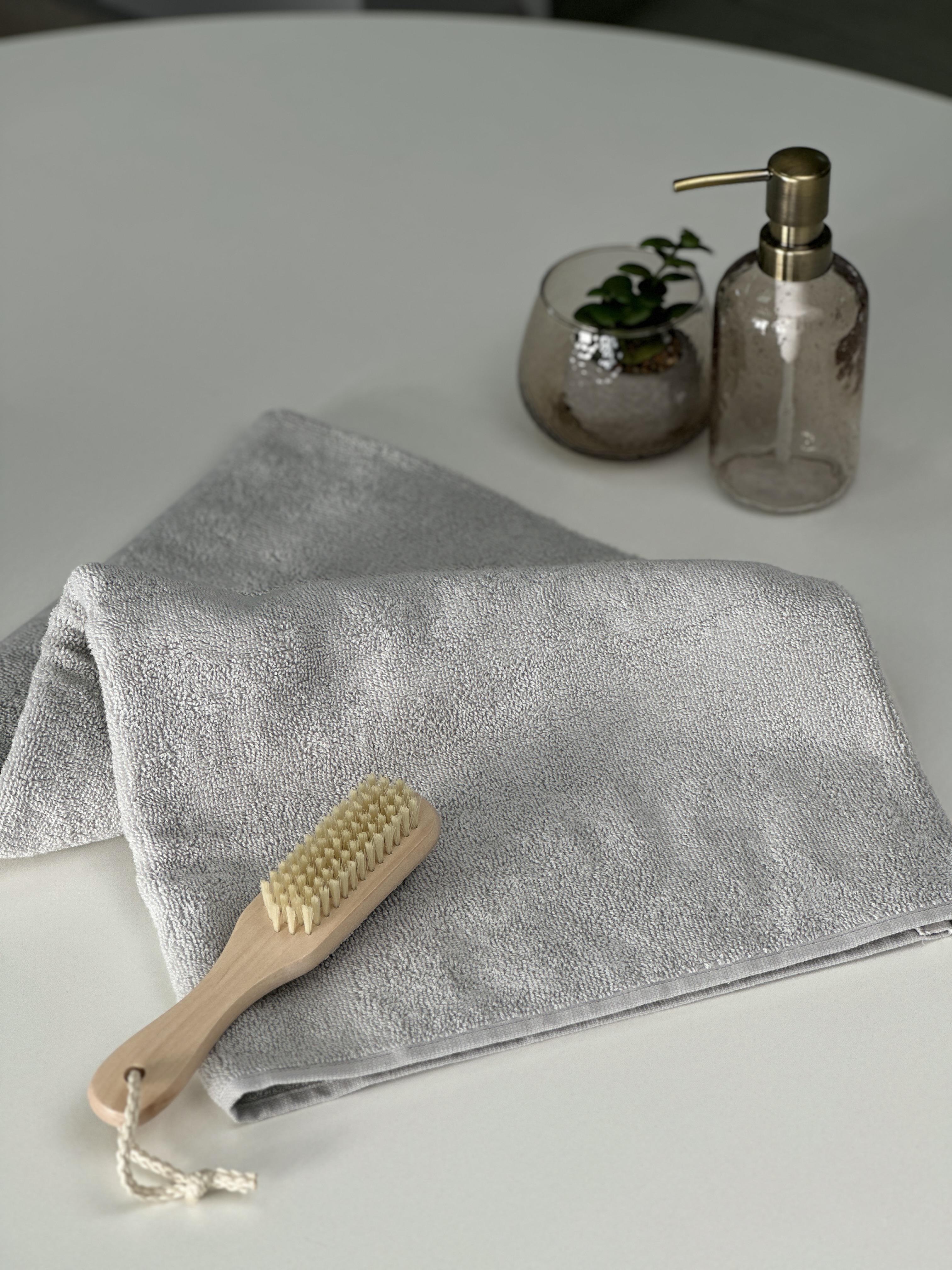 Полотенце махровое Pastel 70x140 см 100% хлопок 500 г/м2 Серое (15306824) - фото 4