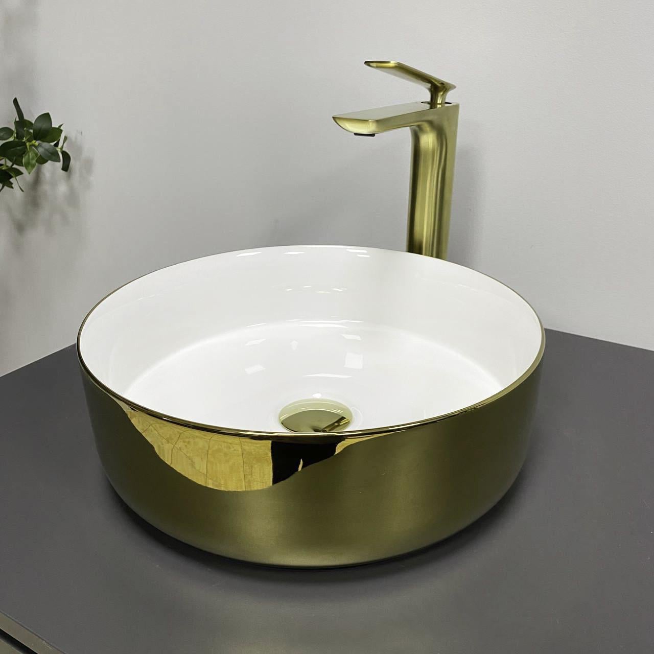 Умывальник накладной VBI PRATO Gold White (2808389668)