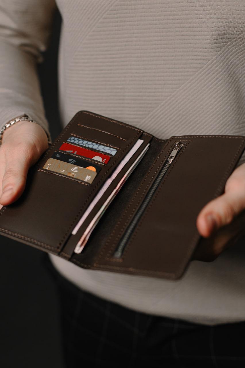 Портмоне мужское из натуральной кожи Коричневый (SR005) - фото 23 Портмоне мужское из натуральной кожи Коричневый (SR005) - фото 23