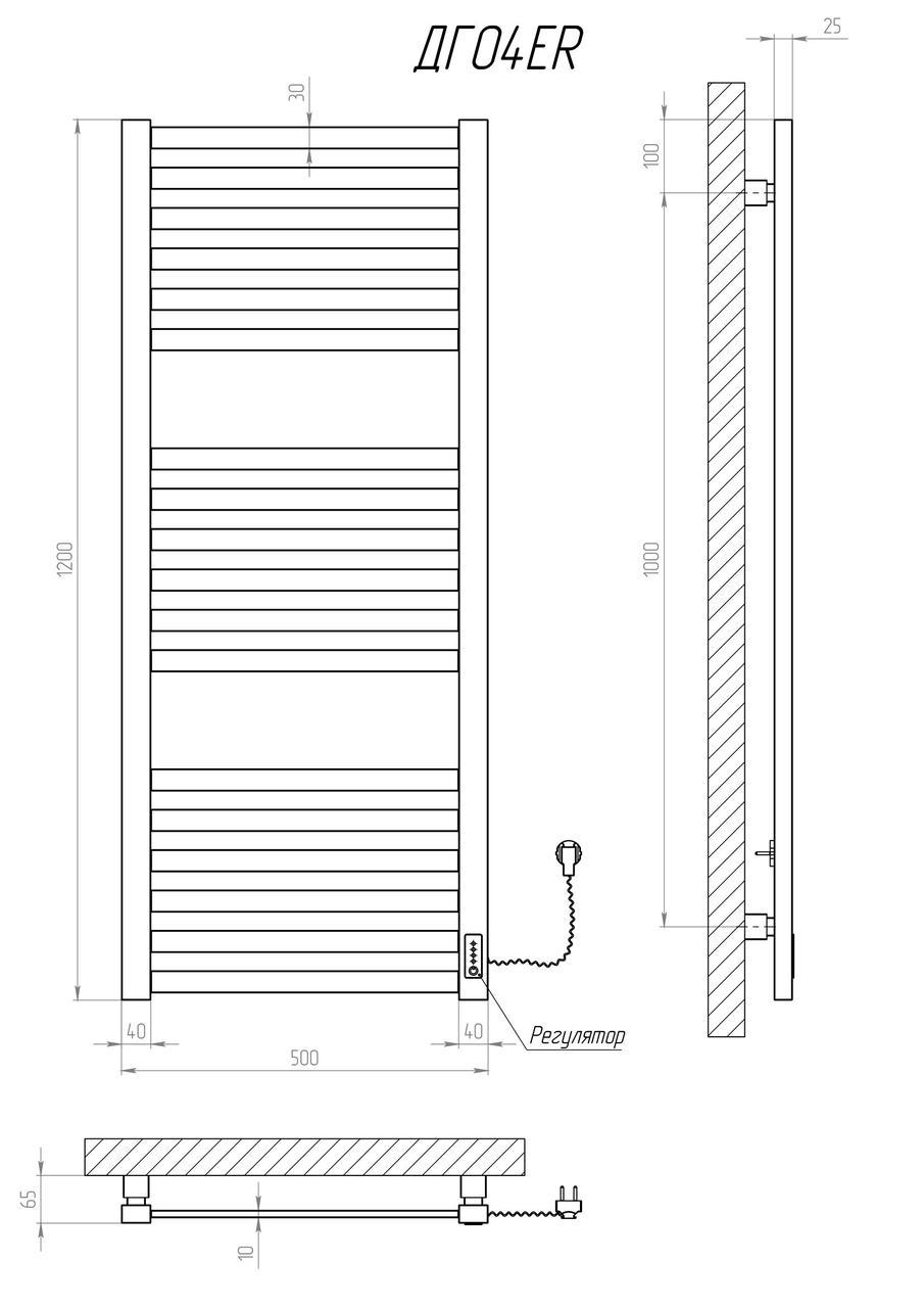 Рушникосушарка електрична KOSSER ER Герда 1200х500 мм Білий (KSR-ДГ04ERW) - фото 3