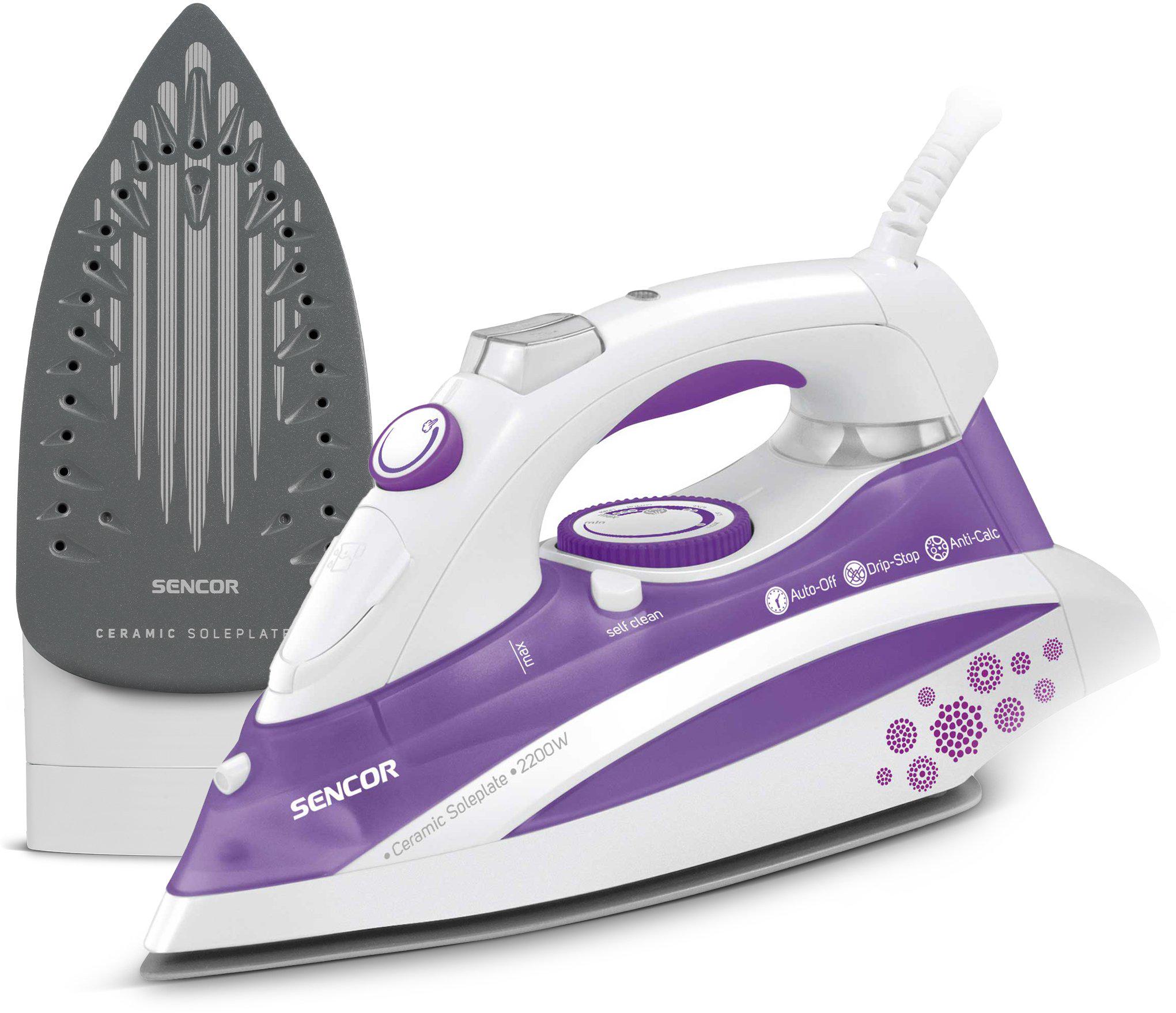 Утюг Sencor с режимом паровой удар 120 г/мин 2200 Вт Белый/Фиолетовый (590590) - фото 8 Утюг Sencor с режимом паровой удар 120 г/мин 2200 Вт Белый/Фиолетовый (590590) - фото 8