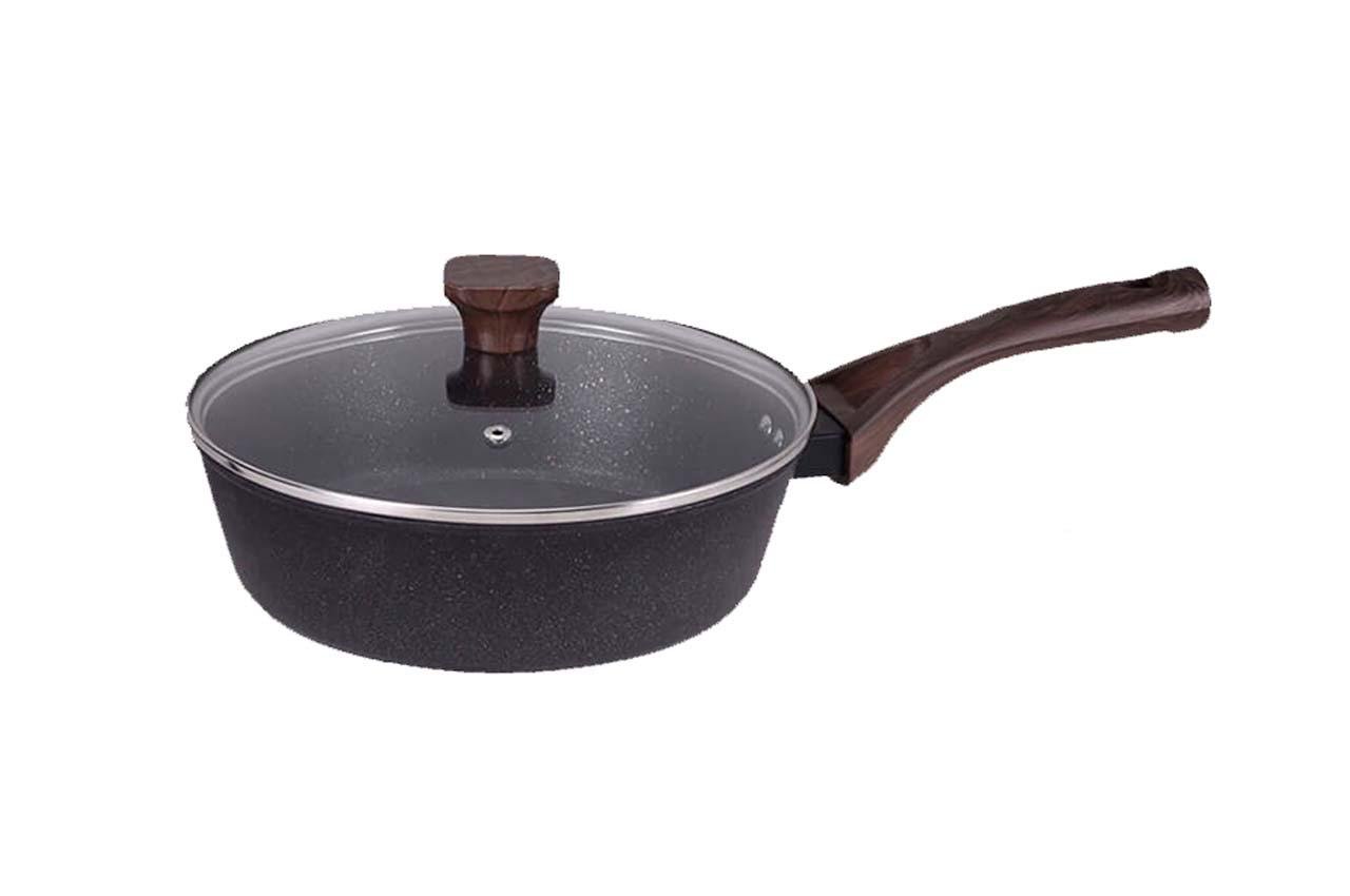 Сковородка антипригарна Maestro Granite з кришкою 280 мм (MR-1216-2812)