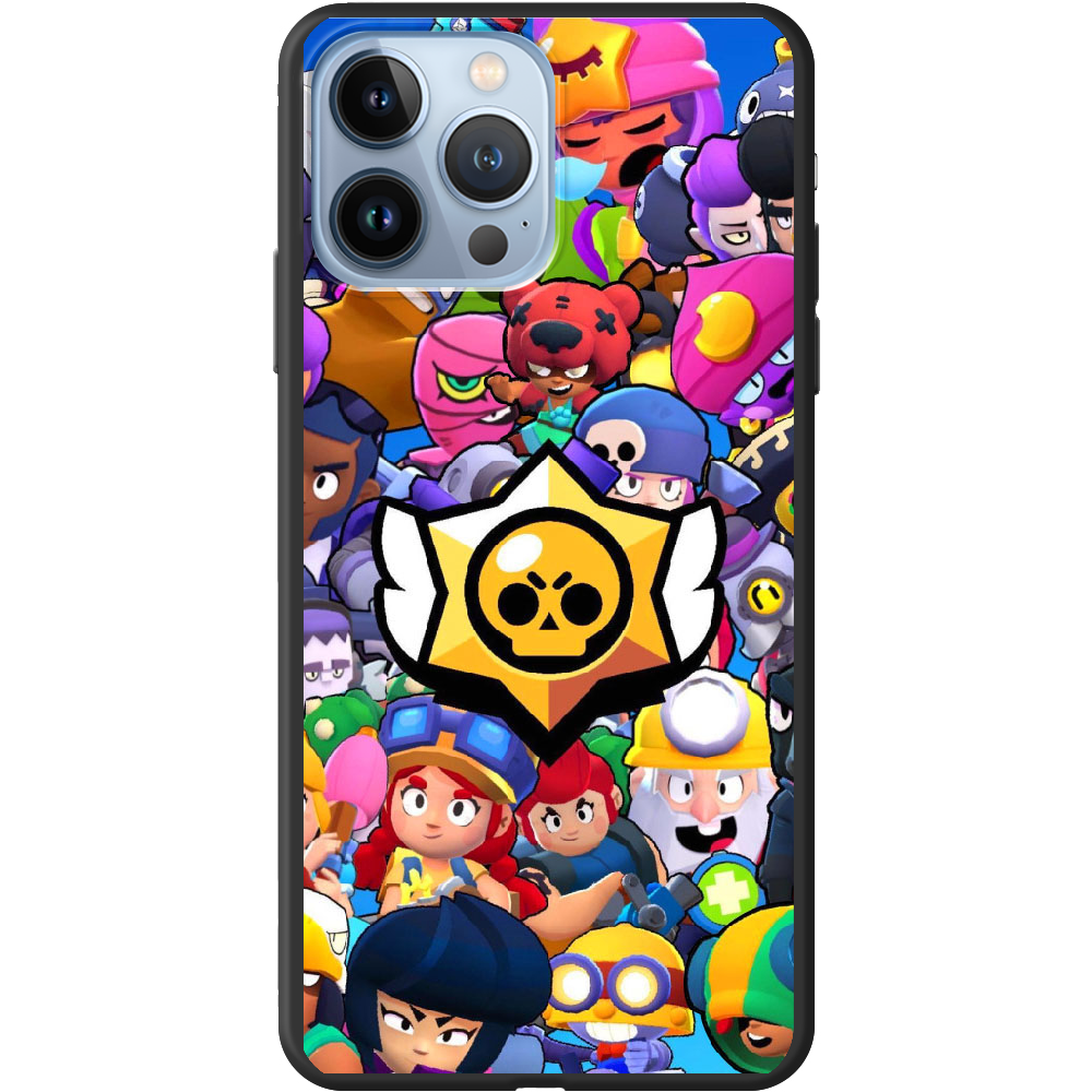 Чохол BoxFace iPhone 13 Pro Max Brawl Stars Чорний силікон (43360-up2389-43448)