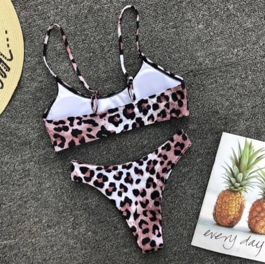 Купальник роздільний Леопардовий трусики-бразиліана і топ р. 44/S Коричневий (SOL-19011K-S) - фото 4