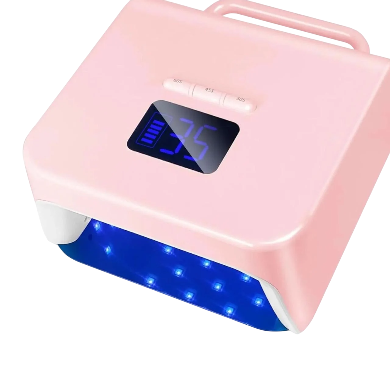 Лампа UV/LED бездротова BY10 9600 mAh 220 Вт Рожевий