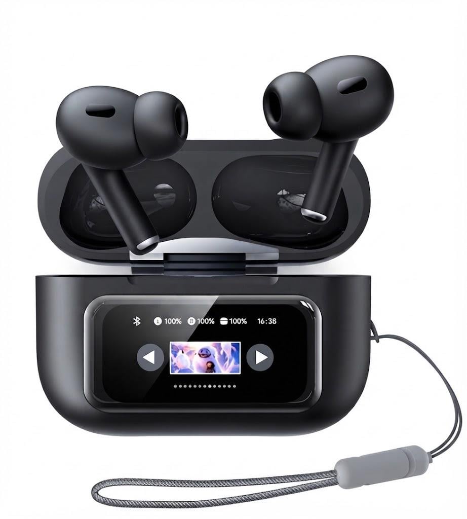 Наушники Bluetooth TWS Remax W30N BT5.4 CozyPods с дисплеем Черный (2874932996)