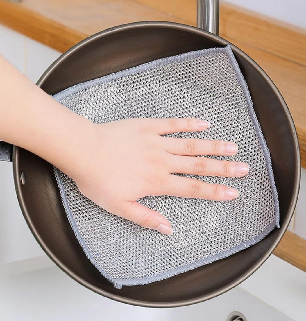 Набор салфеток многоразовых металлических для кухни 20х20 5 шт. - фото 2 Набор салфеток многоразовых металлических для кухни 20х20 5 шт. - фото 2