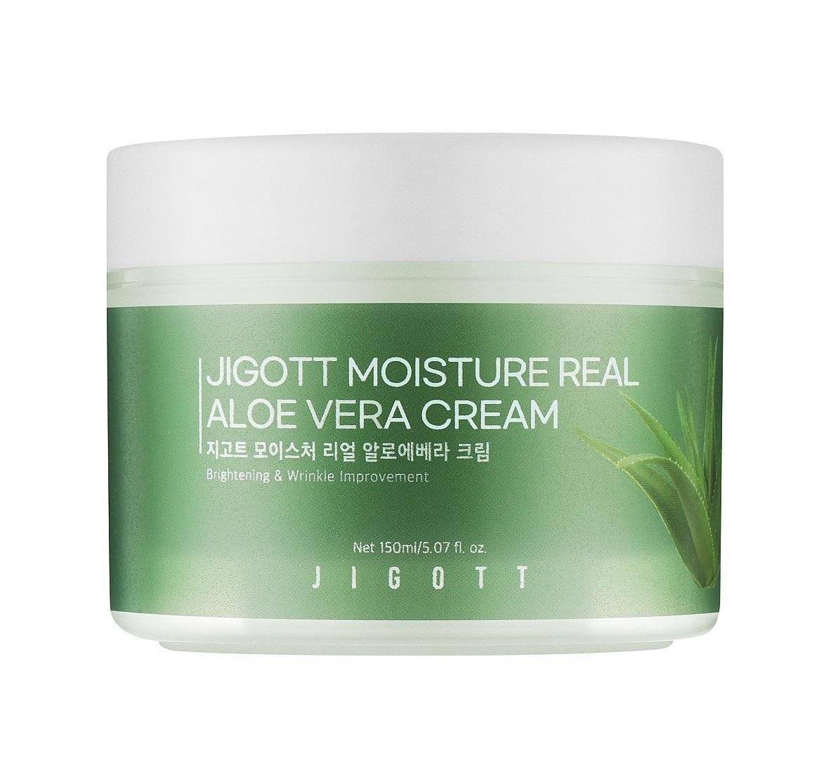 Крем для лица увлажняющий Jigott Moisture Real Aloe Vera Cream 150 мл (8809541282652)