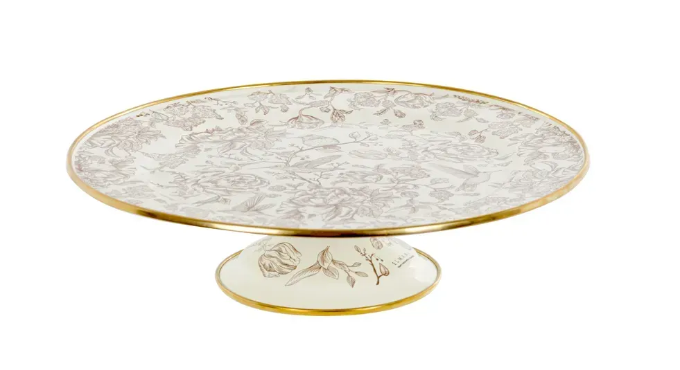 Тортовница эмалированная BIRD Elmani с крышкой на ножке 30 см - фото 2