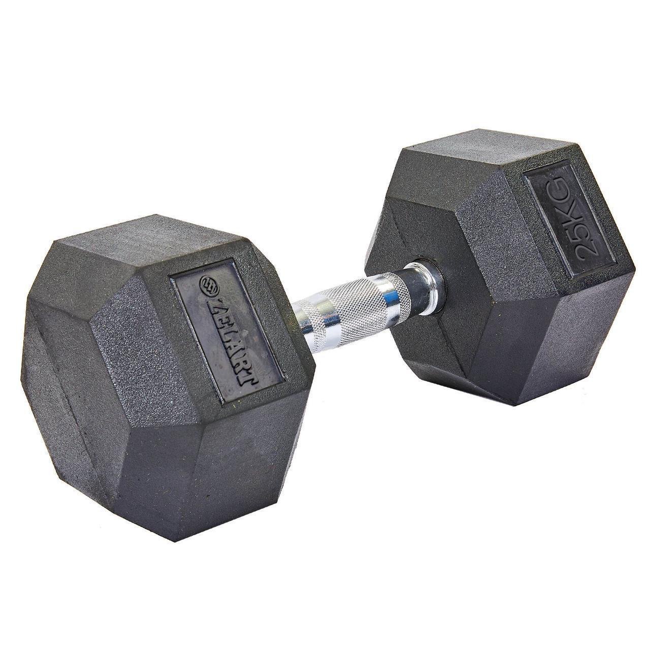 Гантель цельная Zelart TA-5159-25 шестигранная гексагональная обрезиненная 25 кг (2532859867) - фото 1 Гантель цельная Zelart TA-5159-25 шестигранная гексагональная обрезиненная 25 кг (2532859867) - фото 1