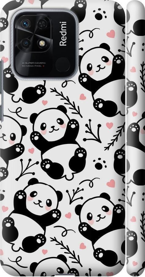 Чехол на Xiaomi Redmi 10C Панды (4318m-2591-42517)
