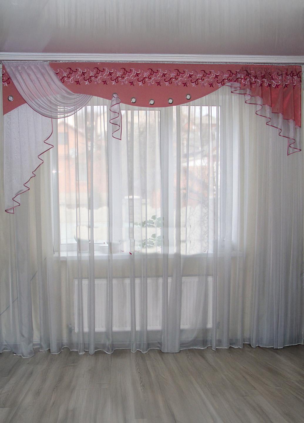 Ламбрекен жесткий Firanka Стайл 3 м Розовый (40ж)