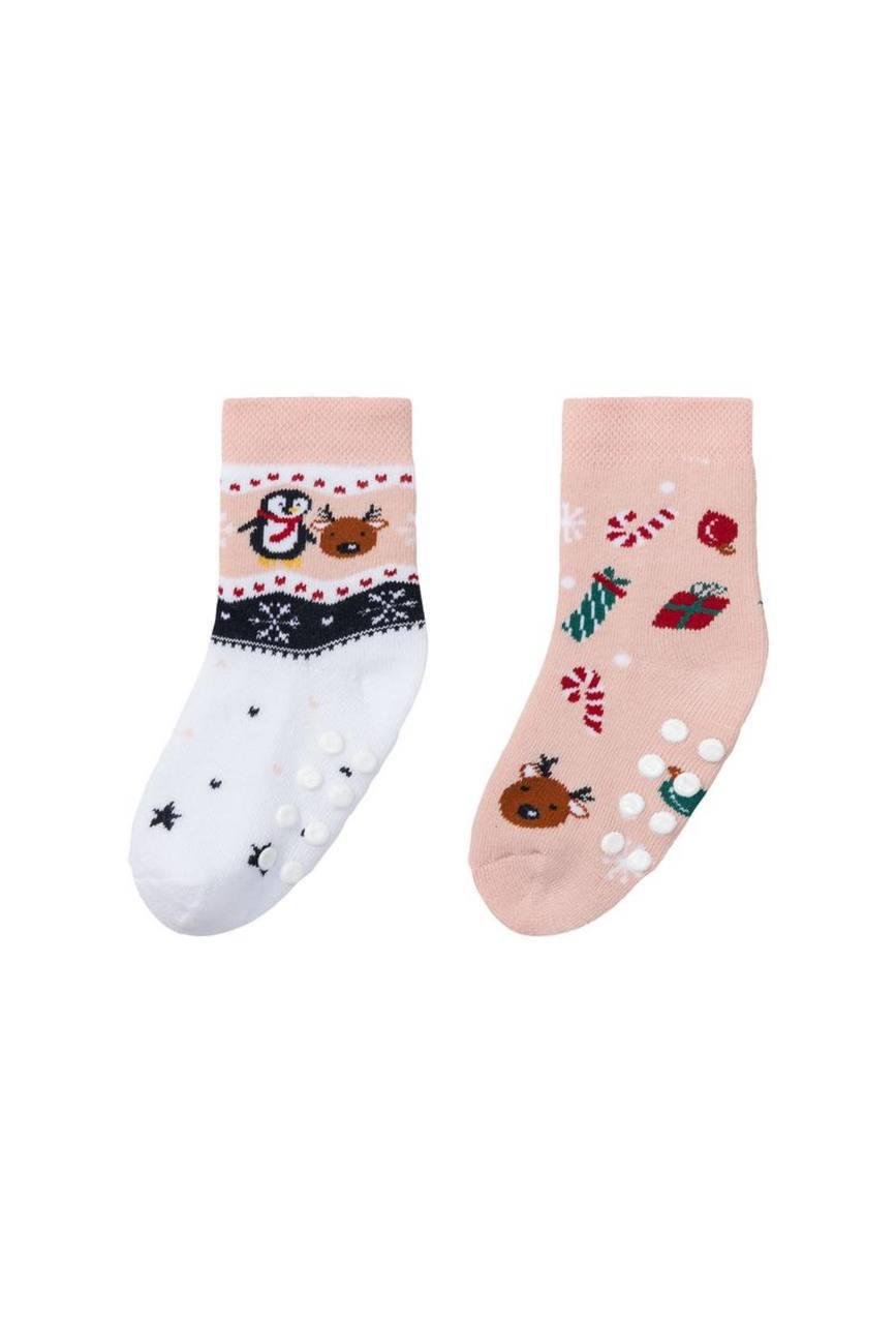 Термошкарпетки махрові Lupilu дитячі 2 пари р. 27-30 4-6 років Рожевий/Білий