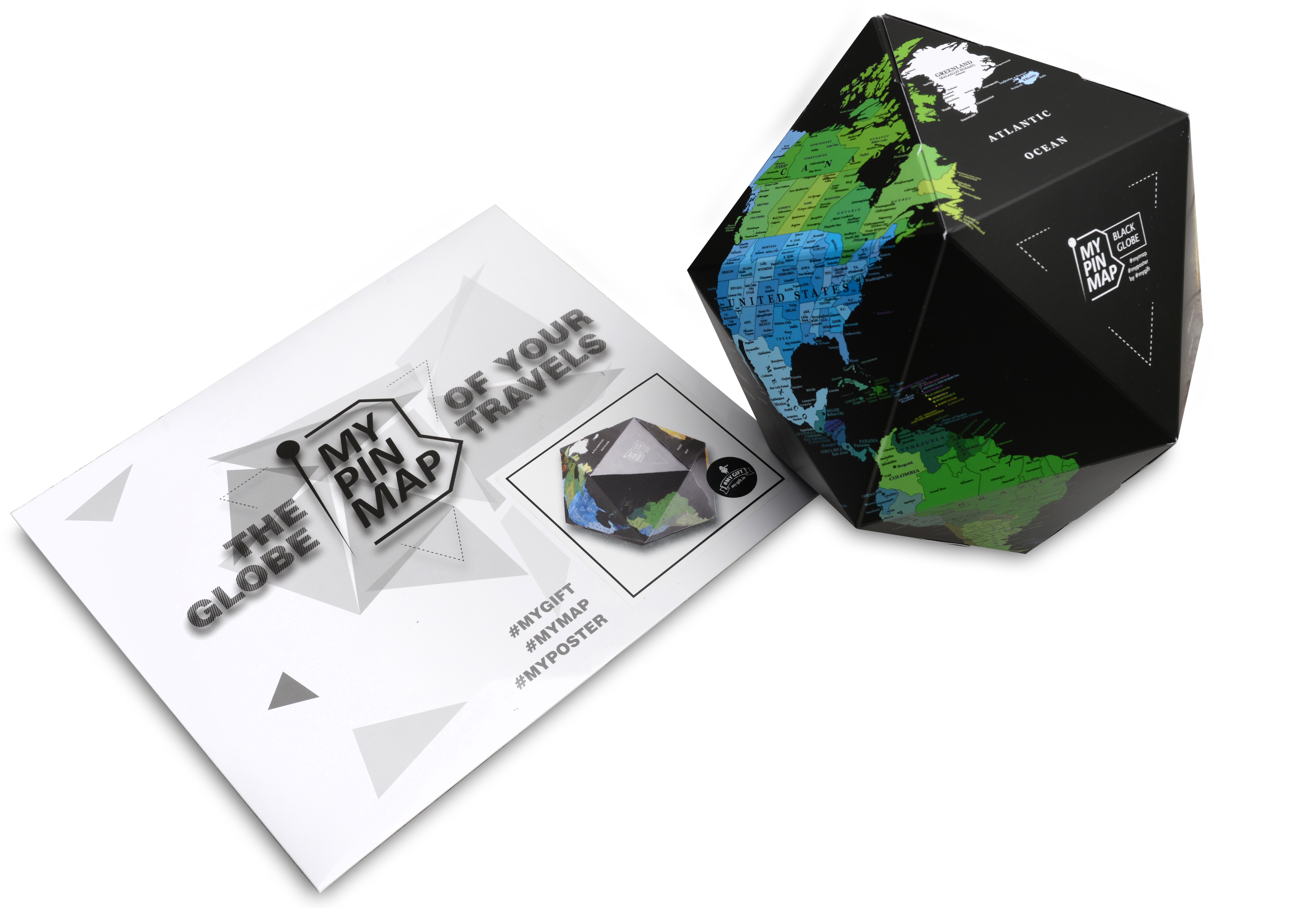 3D Глобус My Pin Map Globe Black - фото 2