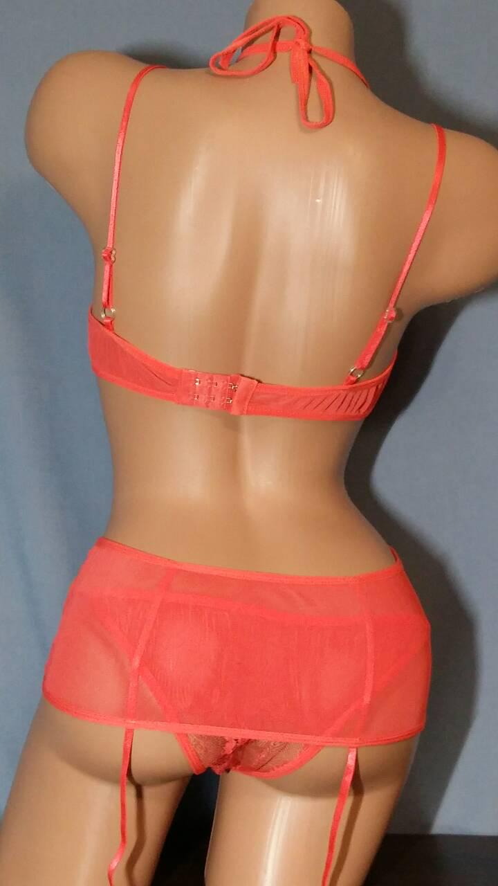 Комплект білизни з поясом S Червоний (Н-0665-К) - фото 5 Комплект білизни з поясом S Червоний (Н-0665-К) - фото 5