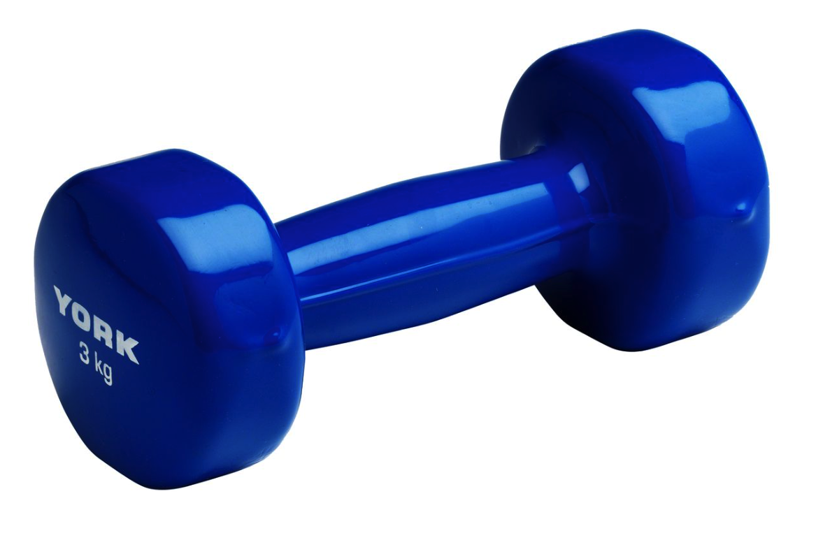 Гантели для фитнеса виниловые круглые York Fitness 2 шт. 3 кг Синий (5048) - фото 2 Гантели для фитнеса виниловые круглые York Fitness 2 шт. 3 кг Синий (5048) - фото 2