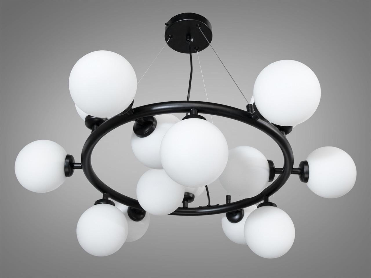 Люстра для вітальні Diasha LQ7063/15BK 15 ламп Чорний (2766105485)