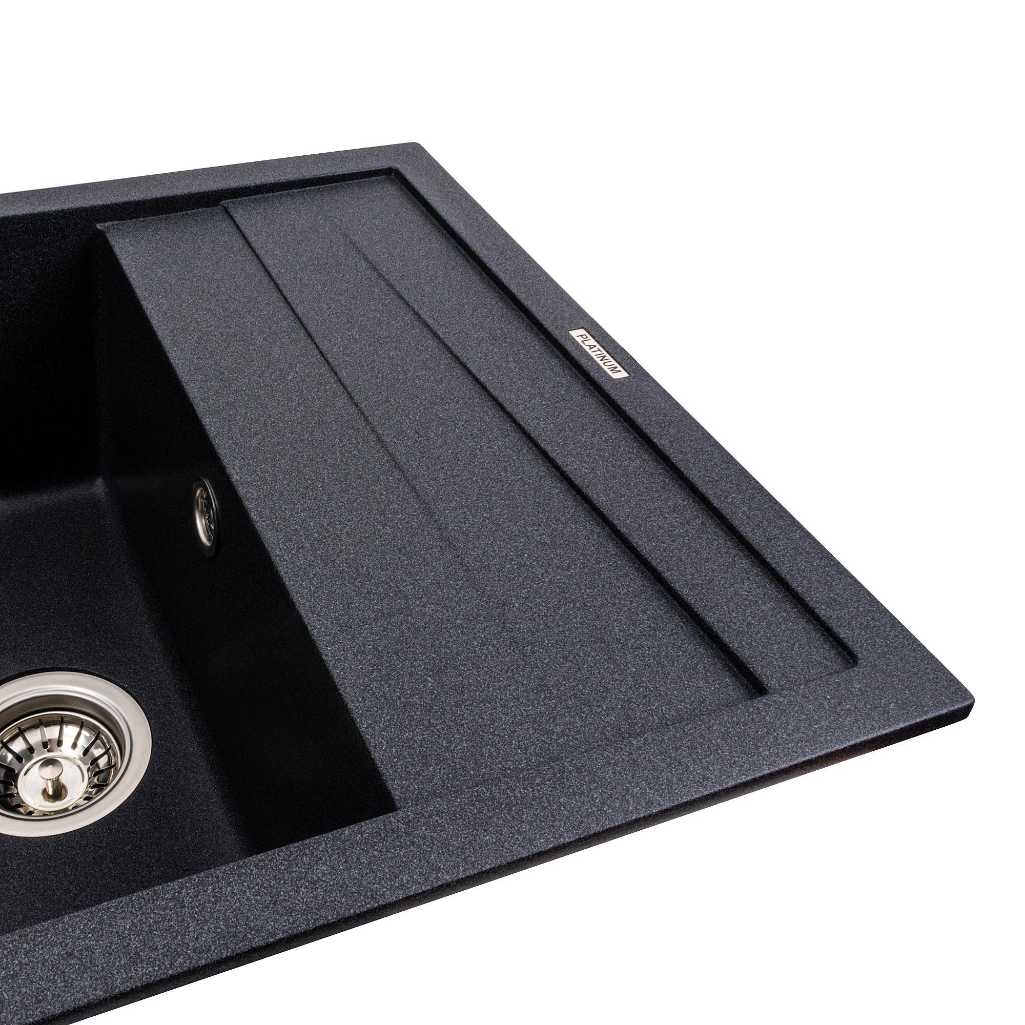 Мийка кухонна гранітна 7050 Cascada Platinum матова Карбон - фото 3 Мийка кухонна гранітна 7050 Cascada Platinum матова Карбон - фото 3