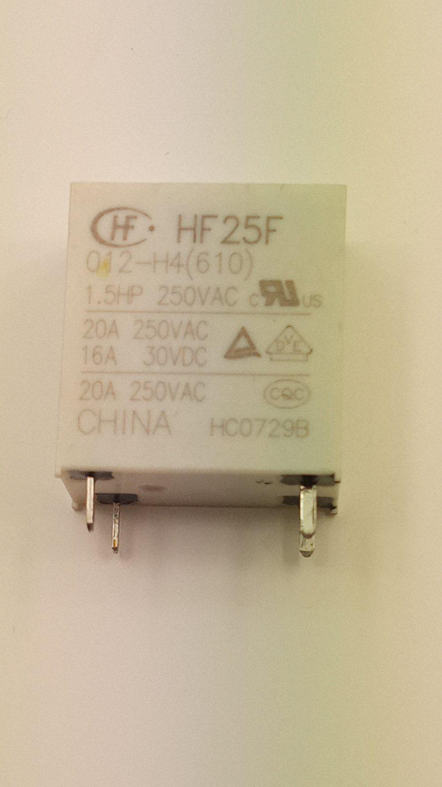 Реле HF25F-012-H4 610 DC12V 250VAC 20A (00020)