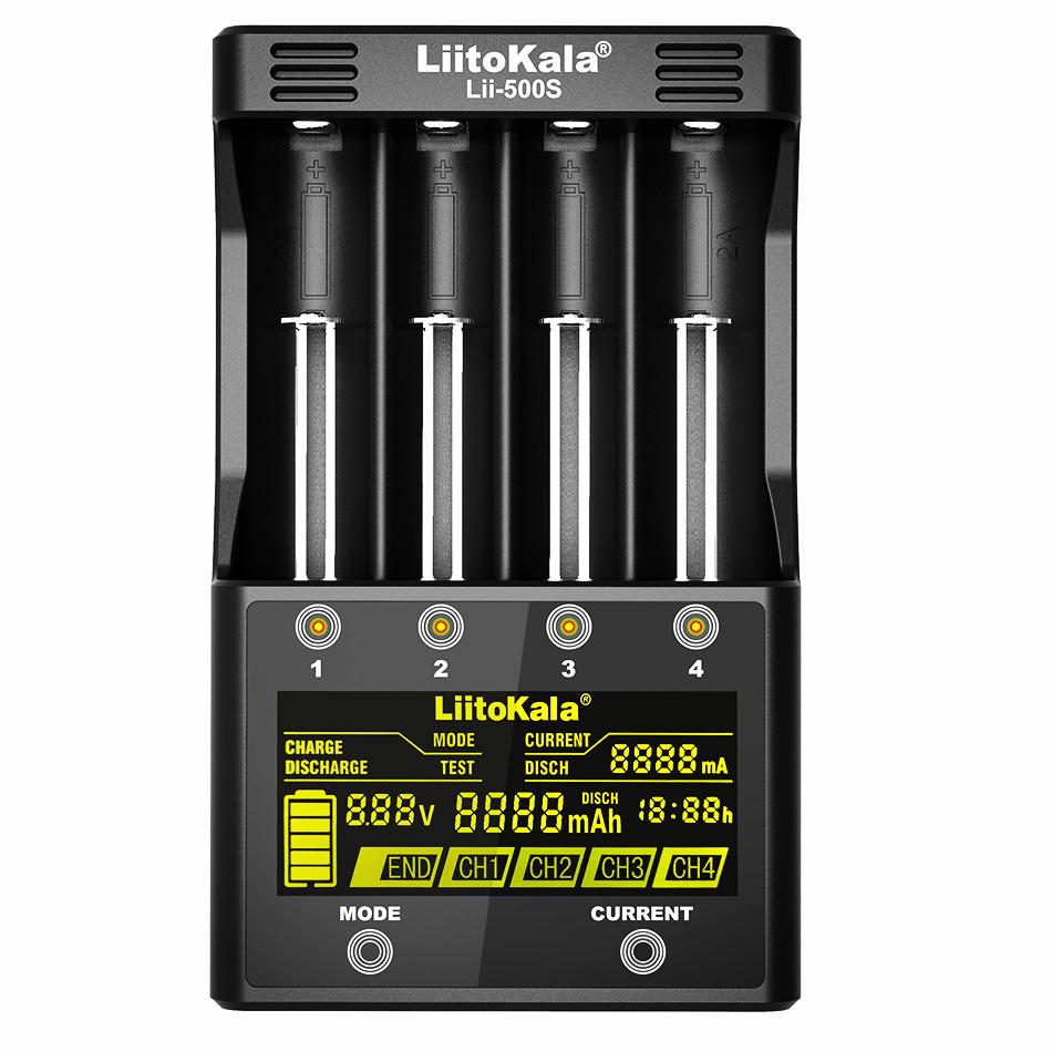 Зарядное устройство для фото- и видеокамер Liitokala Lii-500s 4 канала Ni-Mh/Li-ion 220V/12V Powerbank Test (72170) - фото 2