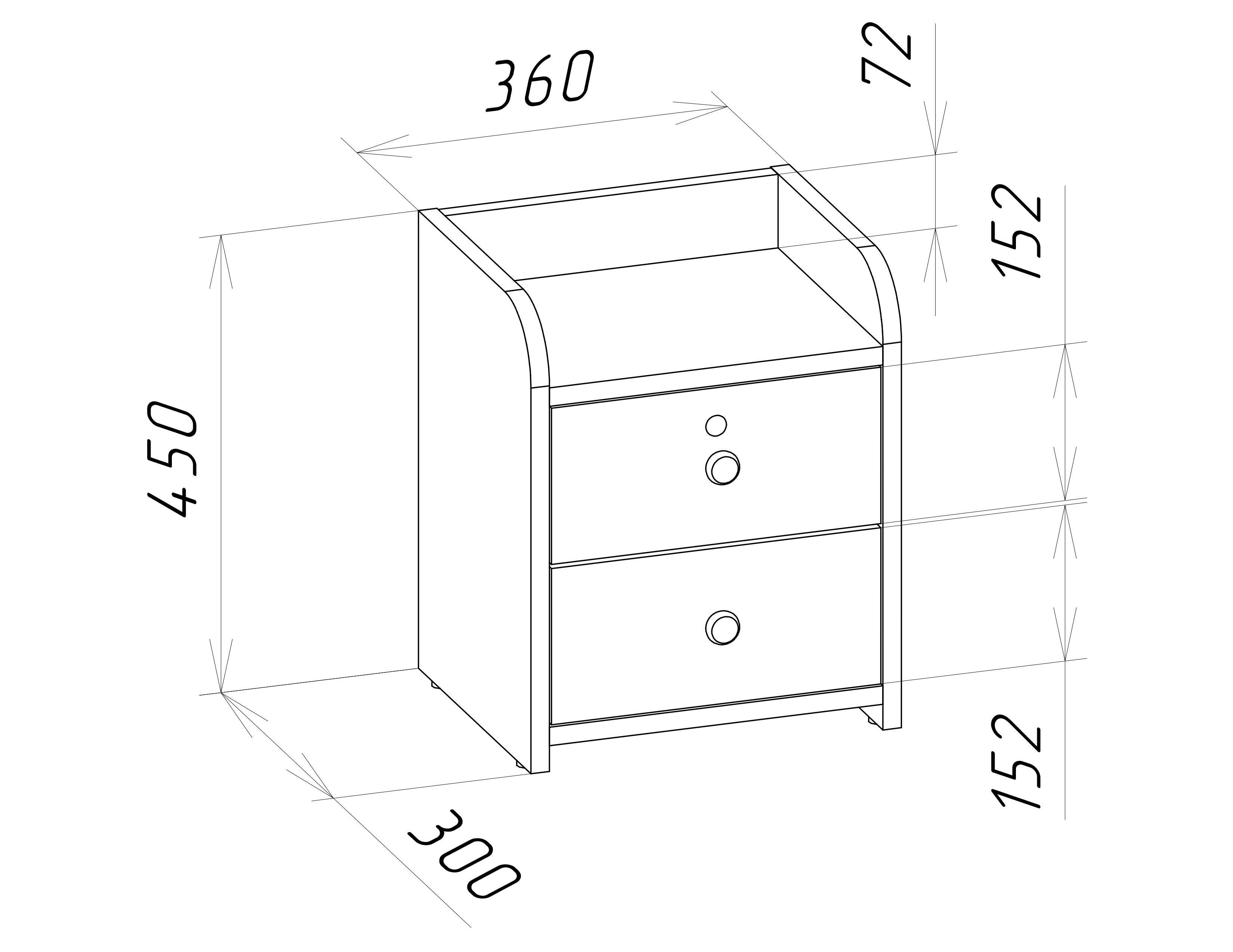 Тумба прикроватная Win Мебель Classic Soft Орех темный (27766421) - фото 5