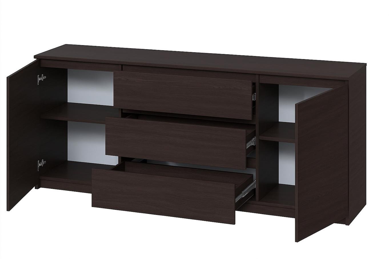 Комод Мастер Форм Брайт 1800х376х730 мм Венге магия (33119) - фото 2 Комод Мастер Форм Брайт 1800х376х730 мм Венге магия (33119) - фото 2