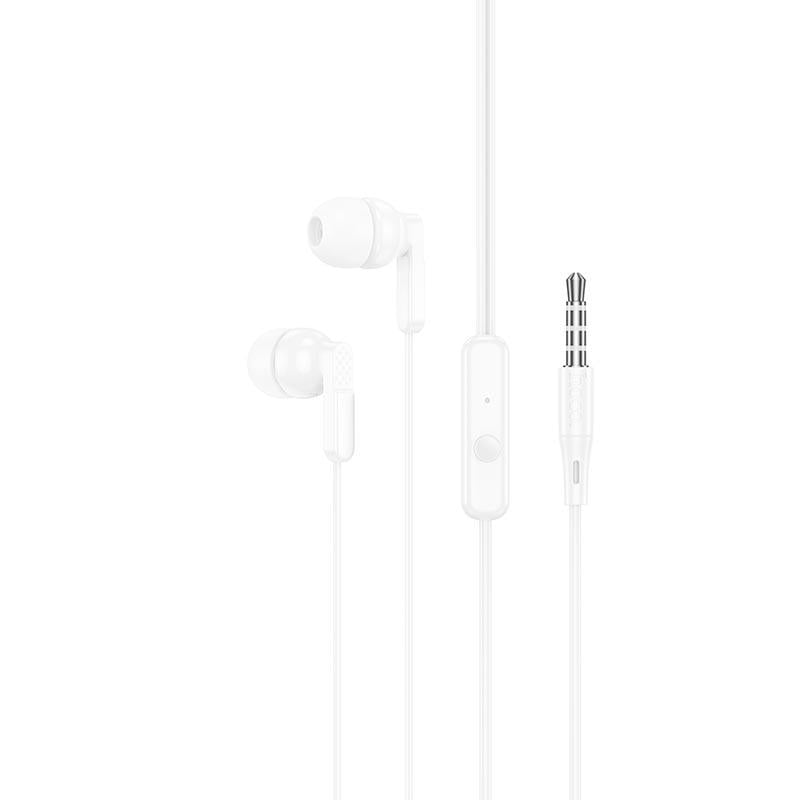Навушники Hoco M121 Bright universal earphones with microphone White