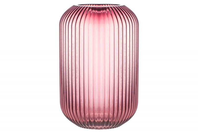 Ваза стеклянная BonaDi 420140 Tulip dark 28 см Dark pink