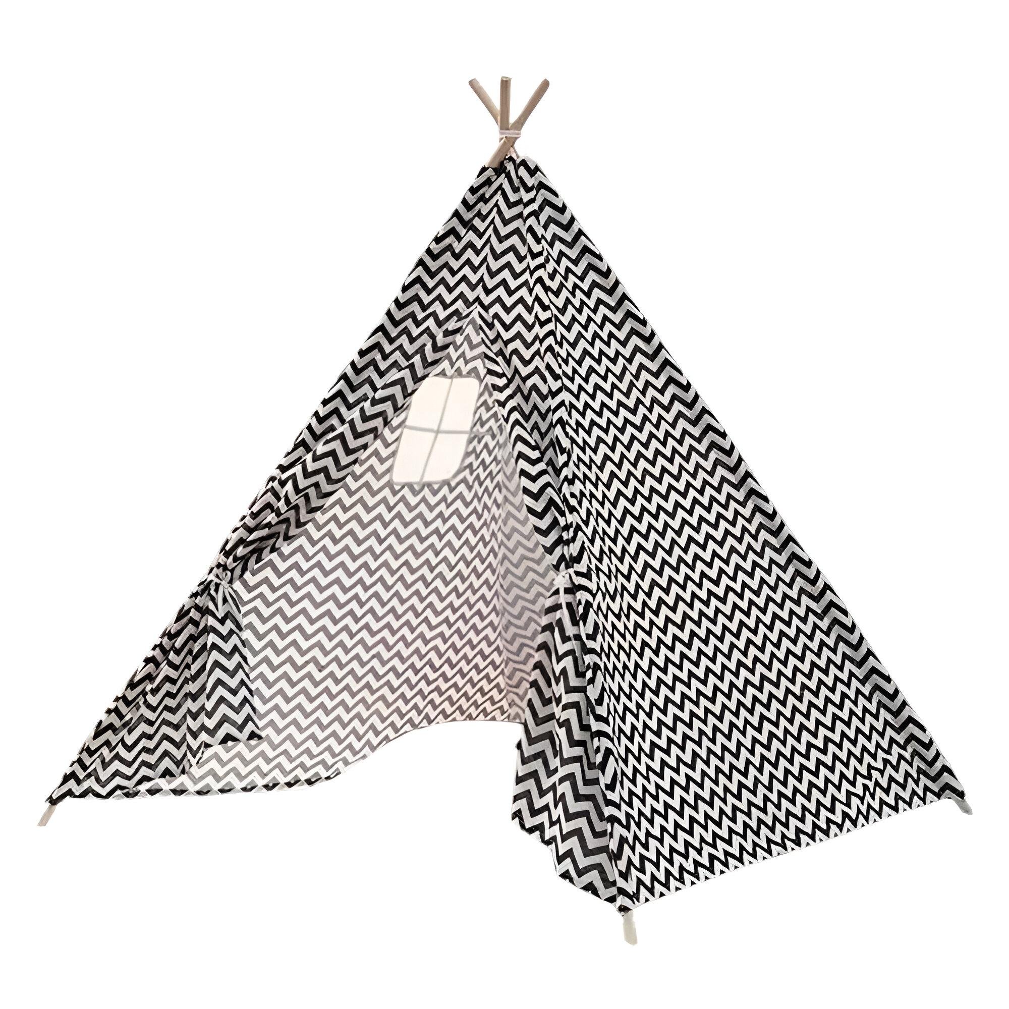 Детская игровая палатка-вигвам K 2108 115 см Черно-белый - фото 1 Детская игровая палатка-вигвам K 2108 115 см Черно-белый - фото 1