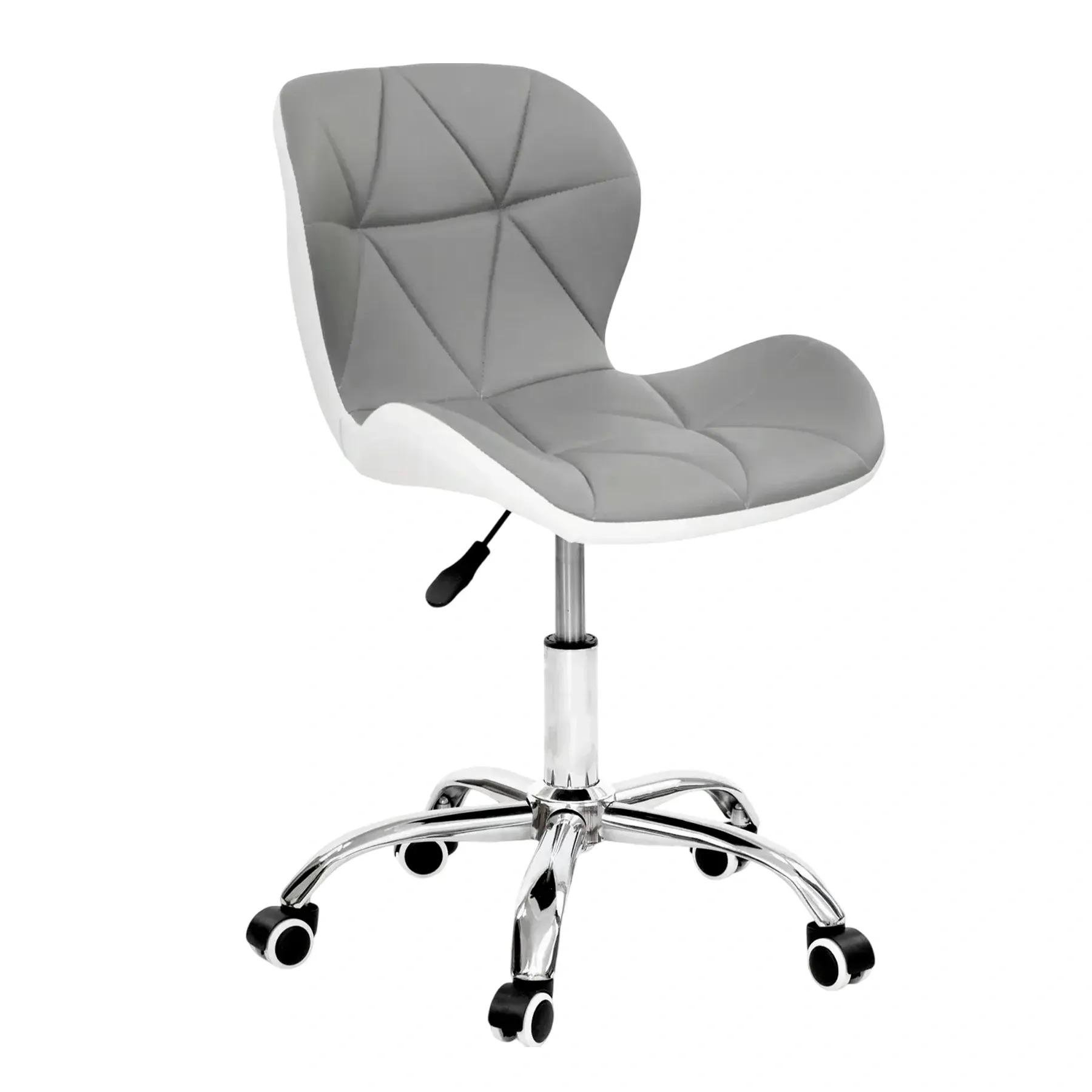 Крісло офісне на колесах з екошкіри Сірий (381930)