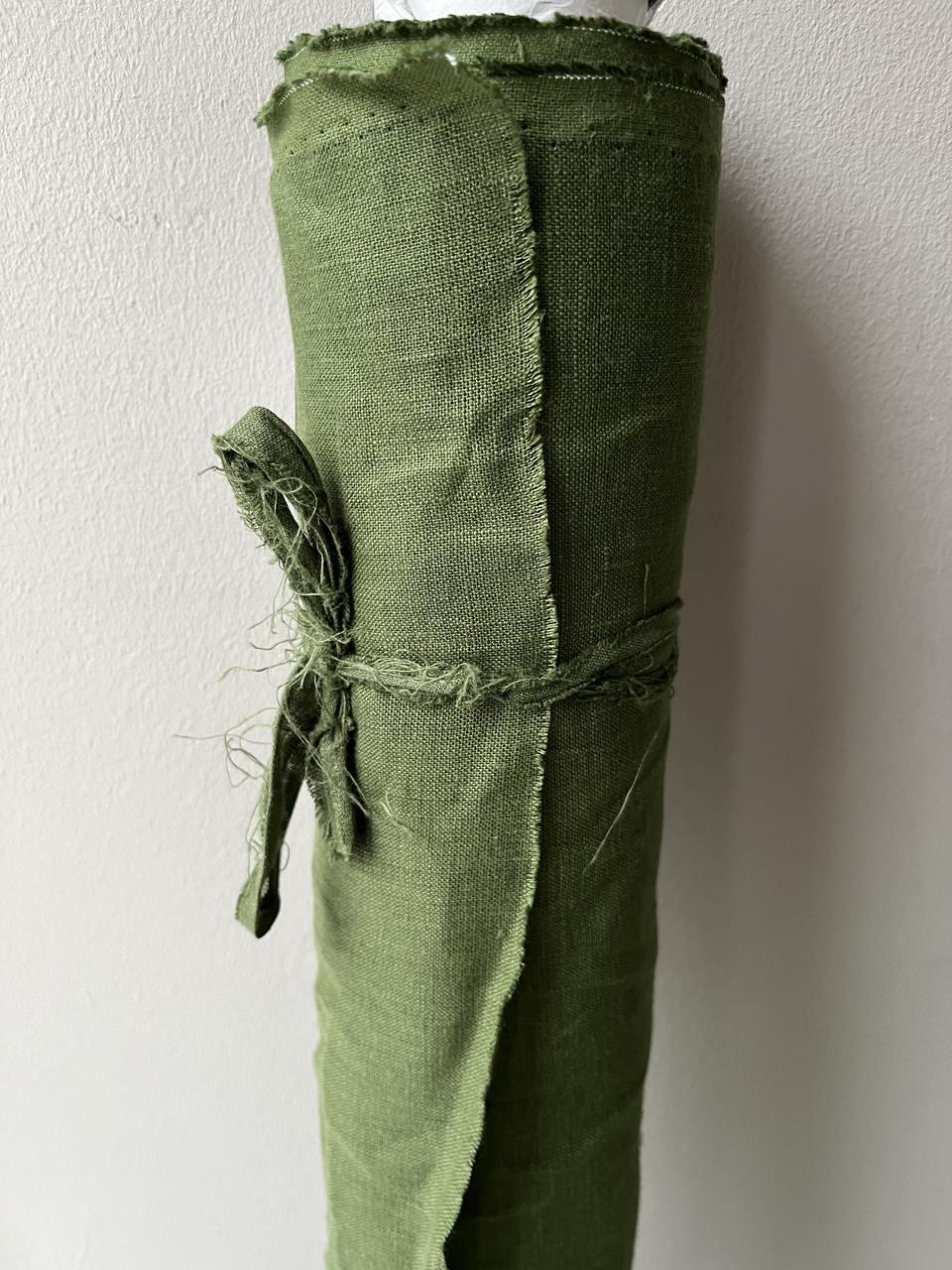 Ткань костюмная LINEN PLUS LINET-372 100% лен 150 см Зеленый - фото 1