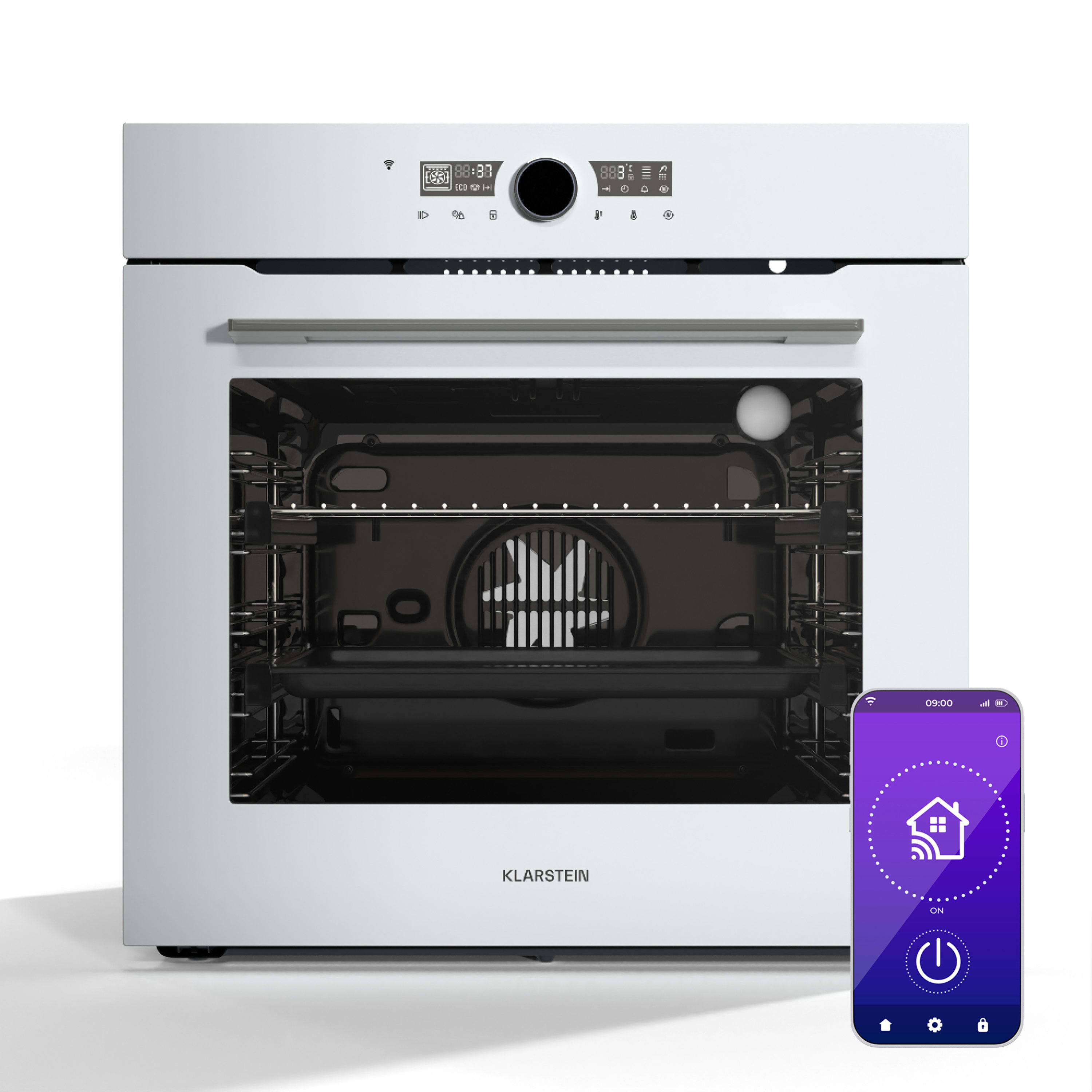 Духовка встраиваемая KLARSTEIN Illuminosa 2800 Вт с дистанционным управлением через приложение (10046712) - фото 2 Духовка встраиваемая KLARSTEIN Illuminosa 2800 Вт с дистанционным управлением через приложение (10046712) - фото 2