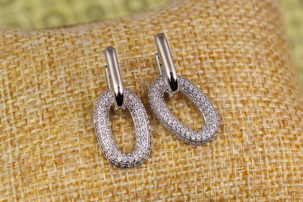 Серьги Xuping Jewelry Бублички на ниточке 2,5 см Серебристый