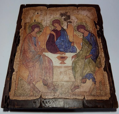 Икона Святой Троицы Icon-Store ручной работы Икона Святой Троицы Icon-Store ручной работы