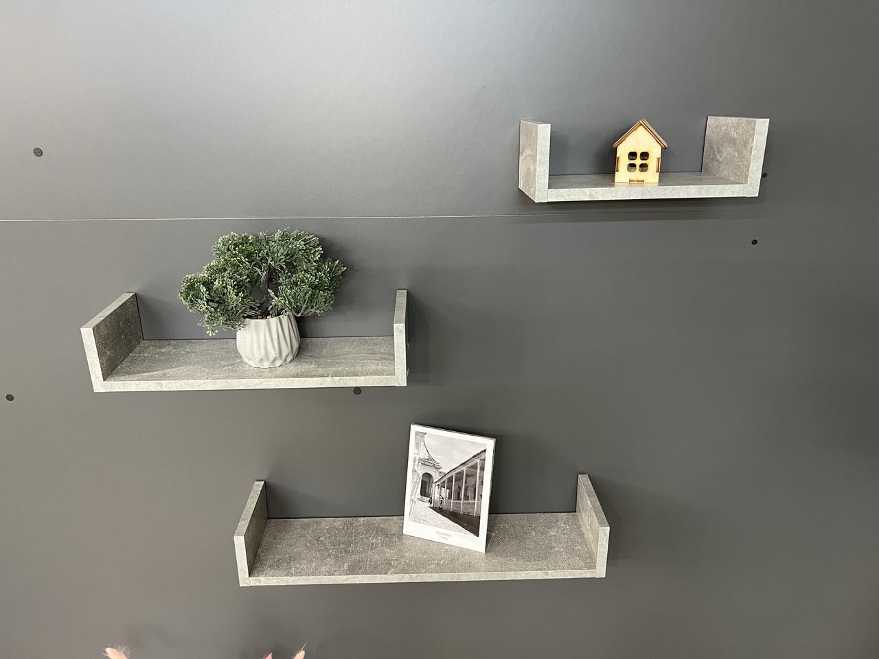 Комплект полиць А-3 3 шт. Бетон - фото 2 Комплект полиць А-3 3 шт. Бетон - фото 2