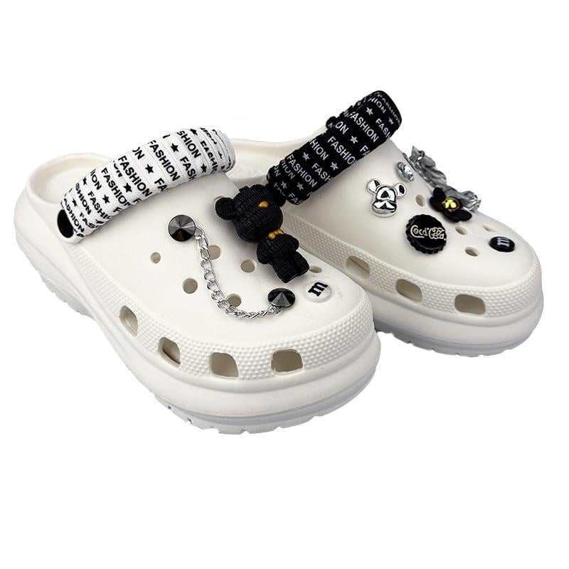 Кроксы женские с джибитсами 1041-2 p. 39 25 см Белый