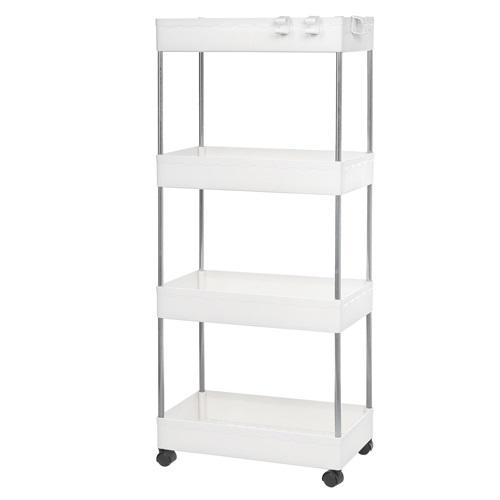 Етажерка Stenson R93336 на колесах 4 яруси 38х13х84 см White