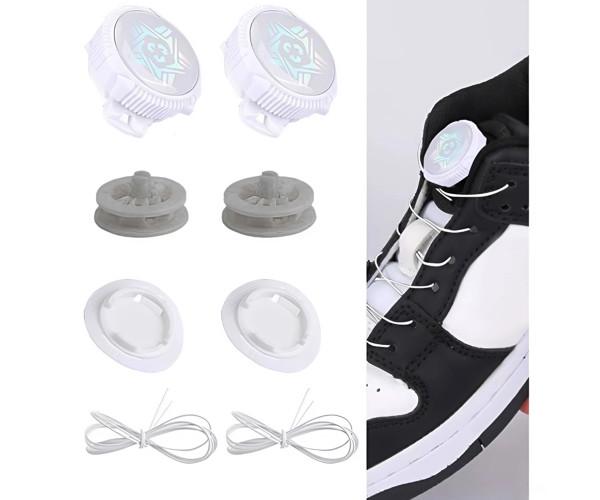 Шнурки з поворотною пряжкою Star без зав'язок 1 м Білий - фото 3 Шнурки з поворотною пряжкою Star без зав'язок 1 м Білий - фото 3