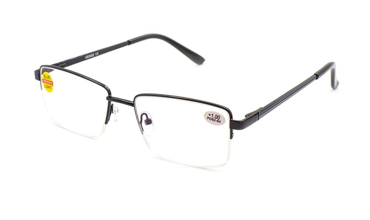 Окуляри для зору в металевій оправі Verse 24030-C1 Blue Blocker -2,25 (392781313)