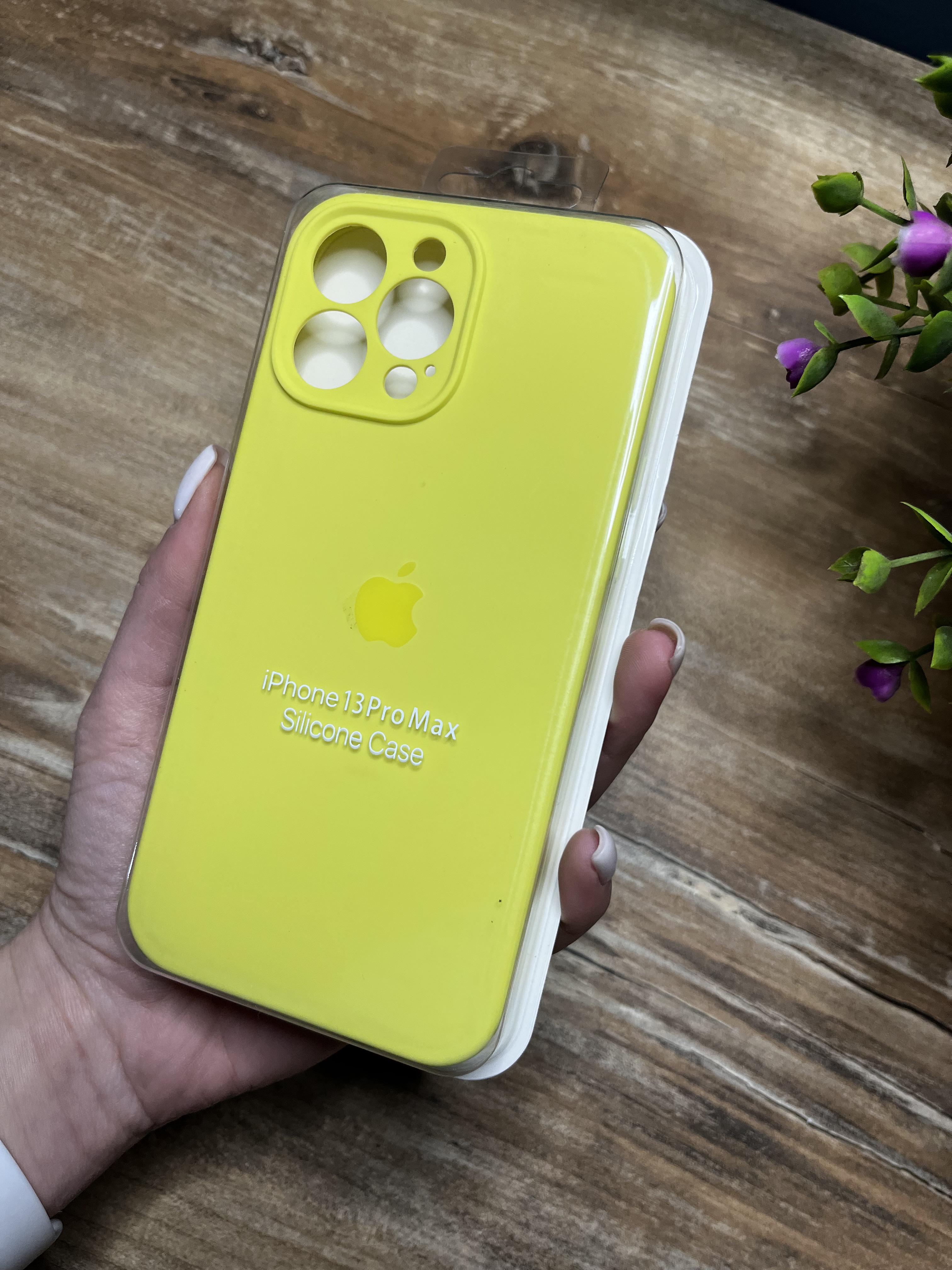 Чехол накладка на iPhone (Айфон) 13 Pro Max закрытый низ и закрытая камера silicone case full camera Apple